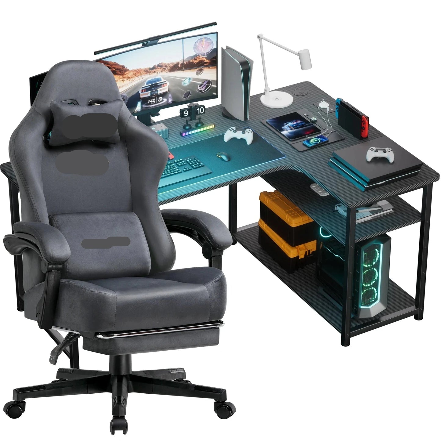 Gamestoel – Gaming Stoel – Bureaustoel – Racing Stoel – Game Chair – Verstelbare Zithoogte – 360° Draaibaar Met Zwenkwielen