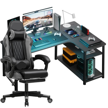 Gamestoel – Gaming Stoel – Bureaustoel – Racing Stoel – Gaming Chair – Verstelbare Rugleuning – Met 360° Draaibare Zwenkwielen