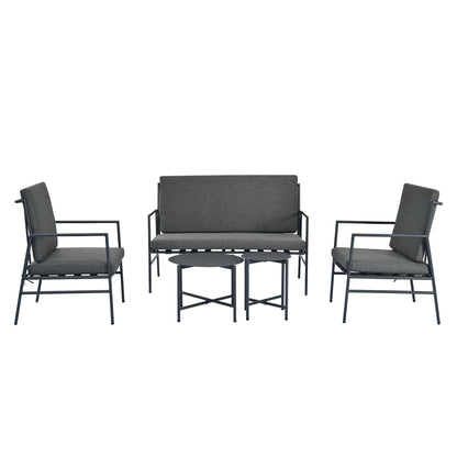 Loungeset – Loungeset Tuin – Buitenmeubel – Balkonset – Terrasmeubilair – Gegalvaniseerd Staal – Zonbestendig Polyester