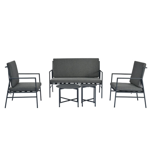 Loungeset – Loungeset Tuin – Buitenmeubel – Balkonset – Terrasmeubilair – Gegalvaniseerd Staal – Zonbestendig Polyester