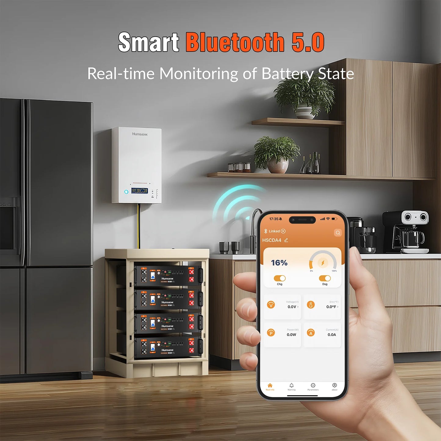 LiFePO4 Accu – Lithium Accu – LFP Batterij – Lithium-IJzerfosfaat Accu – 48V 100Ah – Ingebouwde 100A BMS – Bluetooth Connectiviteit