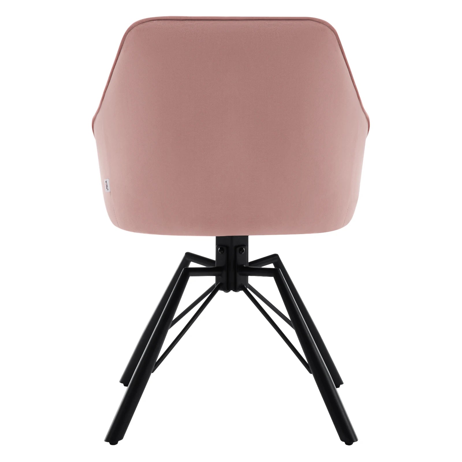 Draaibare Eetkamerstoel – Set van 2 - Eetkamerstoel – Stoel – Draaistoel – Comfortabel – Velvet Bekleding – 360° Draaibare Zitting - Fluweel - Roze - QUORE