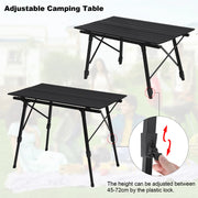 Table - Camping Table - folding camping table - lightweight camping table - adjustable and foldable - 4.73kg - Black
