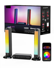 Soundbar - Soundbars voor TV en Theater - Soundbar met Subwoofer - 5.0ch - Afneembare - Met App-bediening - HDMI - ARC - OPT - AUX - Sound Bar voor Smart TV - Met RGB-verlichting - Zwart