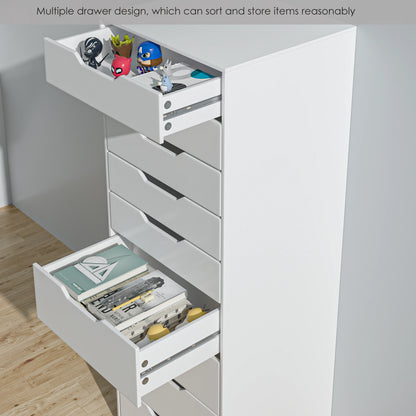 Ladekast - Opbergkasten - Organizer - Dressoir - Woonkamer - 24,3 cm x 45 cm x 40 cm - Wit