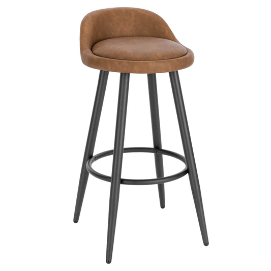 Barkruk Set van 2 - Stoel - Kleine stoel - Keukenstoel - 37,5 cm x 34 cm - Bruin