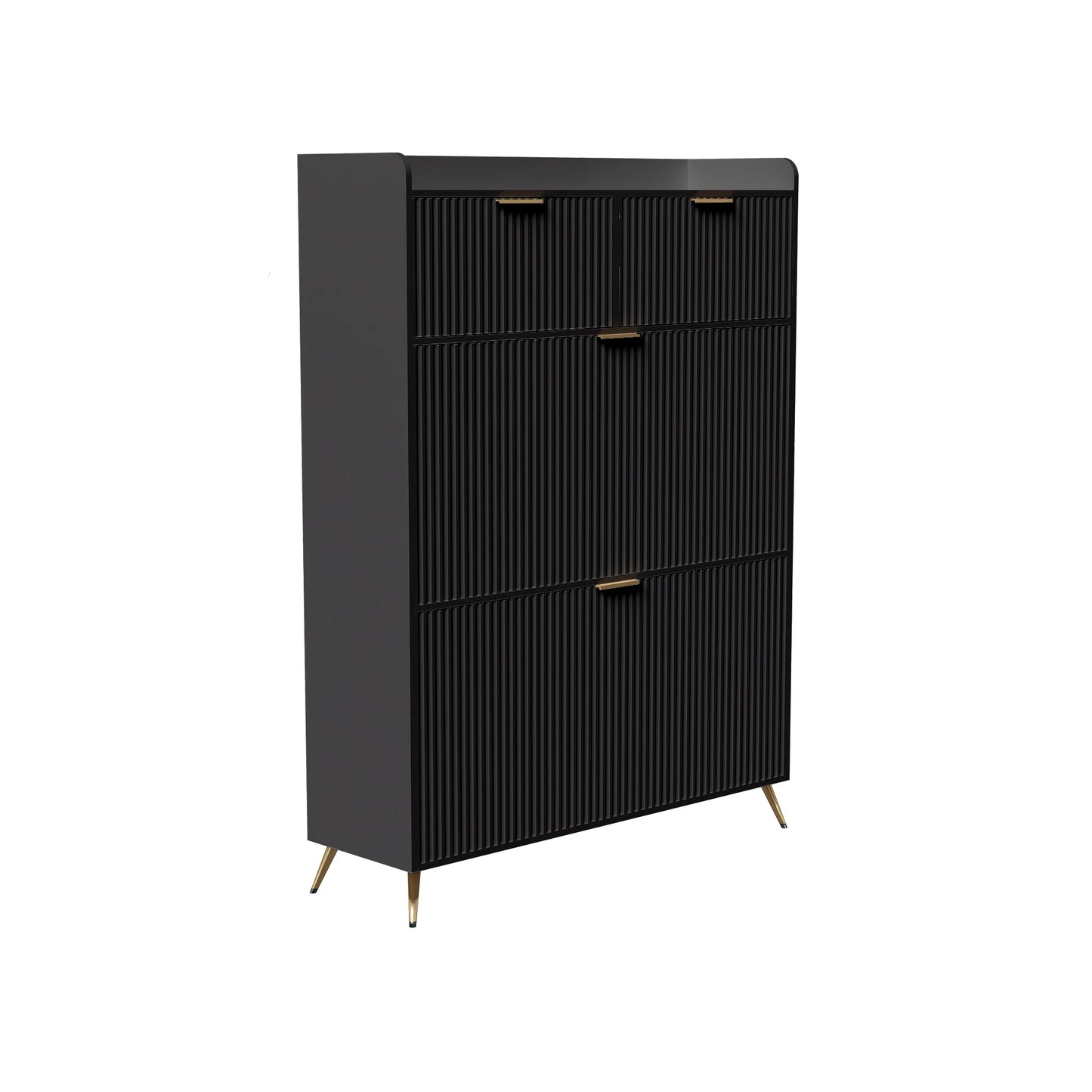 Schoenenkast – Schoenenrek – Schoenopberger – Halmeubel – Dressoirkast – Compact en Ruimtebesparend – Zwart Met Wit