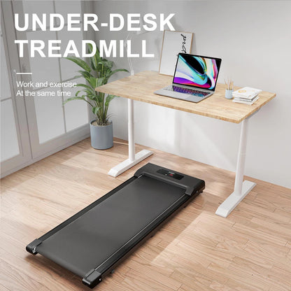 Loopband – Walking Pad – Loopmachine – Hometrainer – Fitnessapparaat – Compact Design 13 cm Hoogte – 10 km/u Snelheid met Afstandsbediening – Zwart