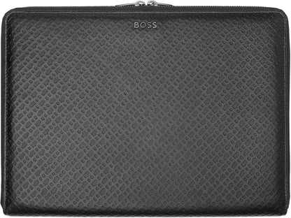 HUGO BOSS Monogram Conference Folder L Black