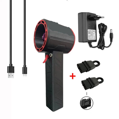 Mini Ventilator - Turbo Fan - Jet Fan - Handheld - Air Duster - Waaier - 64mm - Brushless - 1400G Duwkracht – 1000W Duct Fan - Auto Luchtblazer - Blower - Rood