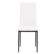 Chair - Dining room chairs - Dining room chairs set of 4 - Modern dining room chair with high backrest - Velvet chair - 150kg - White leather 