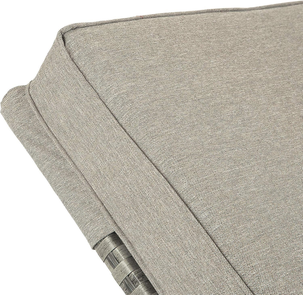 Portofino Outdoor Grey Adjustable Rattan Garden Sun Lounger - QUORE