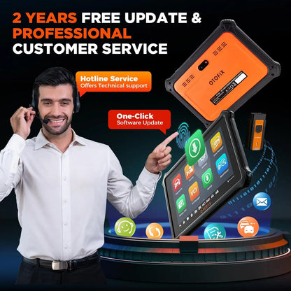 OBD2 Scanner – Auto Diagnosetool – Diagnose Scanner – Bluetooth Scanner – Draadloos – 7-Inch Touchscreen – 38+ Resetfuncties