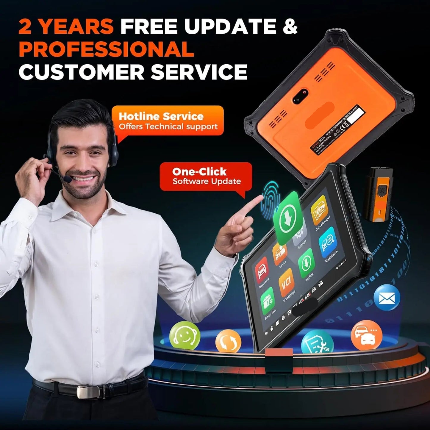 Automotive OBD2 Scanner - OBD2 - Diagnosecomputer - Storing Verwijderen - OBD  - Uitleesapparatuur – Auto Accessoires - Bi-Directionele Controle – Bluetooth & Draadloos – All-System Diagnosetool - Global Version - QUORE