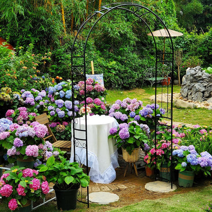 GARDEN Tuinboog, bruiloftsboog, voor binnen en buiten, voor gazon en tuin, voor verschillende klimplanten, tuindecoratie 220 cm x 115 cm x 36 cm