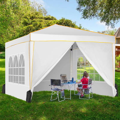 Partytent – Vouwtent – Tent – Schaduwdoek – Waterdicht – UV-Bescherming 50+ - Metalen Frame –  3 x 3 Meter - Wit