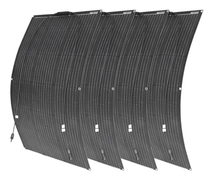 Zonnepaneel - Zonnepanelen - Monokristallijne Solar Kit - Flexibel - ETFE - Buigzaam - Waterdicht - Lichtgewicht - 400W - 4 Stuks - voor Boot - Camper - Caravan - RV of Tuin