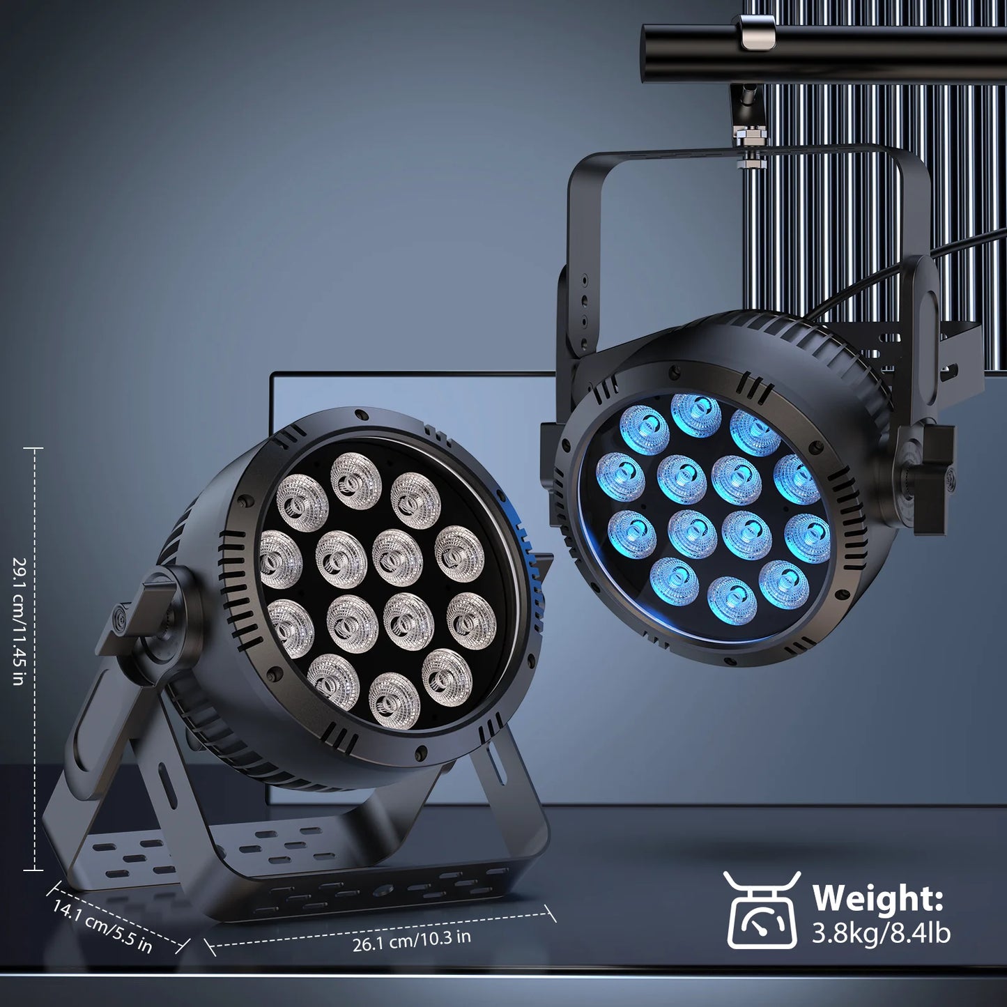 LED Par Light – Podiumverlichting – DJ Licht – LED Wash Light – Stroboscoop – Waterdicht IP65 – 14x15W RGBW LED – DMX512 Besturing – EU Plug 4PCS