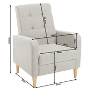 Chair - Armchair - Lounge Chair - Living Room Armchair - Padded Seat - Armrests - High Back.
