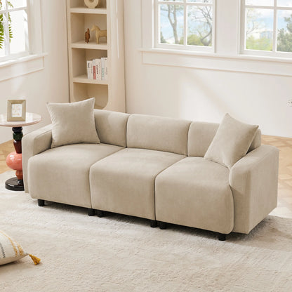 3-Zits Slaapbank – Slaapbank Driezits – Slaapbank Met Bedfunctie – Bankbed – Slaapbank Chenille – Ruime Zitbreedte 57 cm – Stevige Verhoogde Rugleuning
