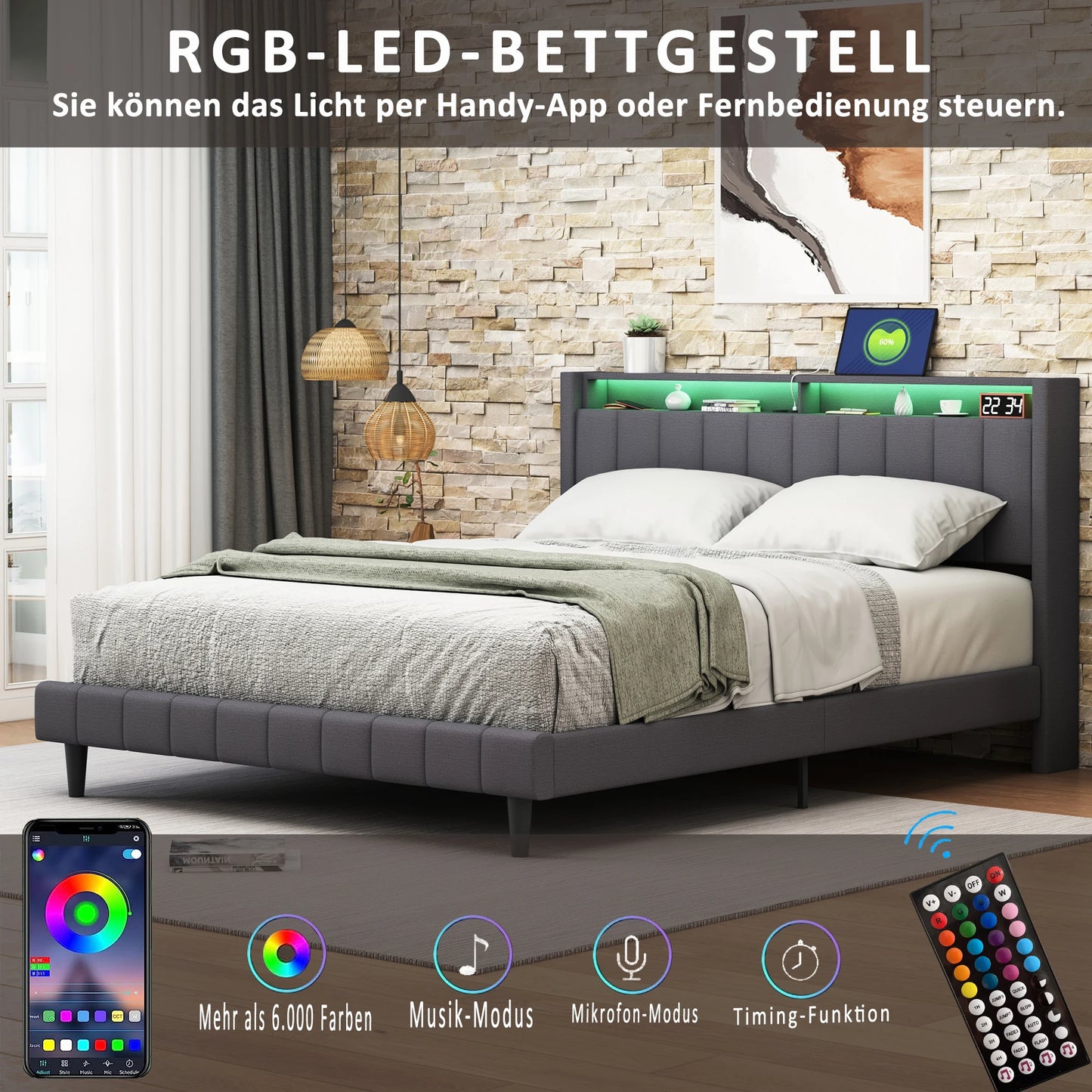 Kaptafel – Make-up Tafel – Cosmetica Tafel – Dressing Table – Schoonheidstafel – Wit – Verstelbare LED Verlichting – Glazen Tafelblad met Laden