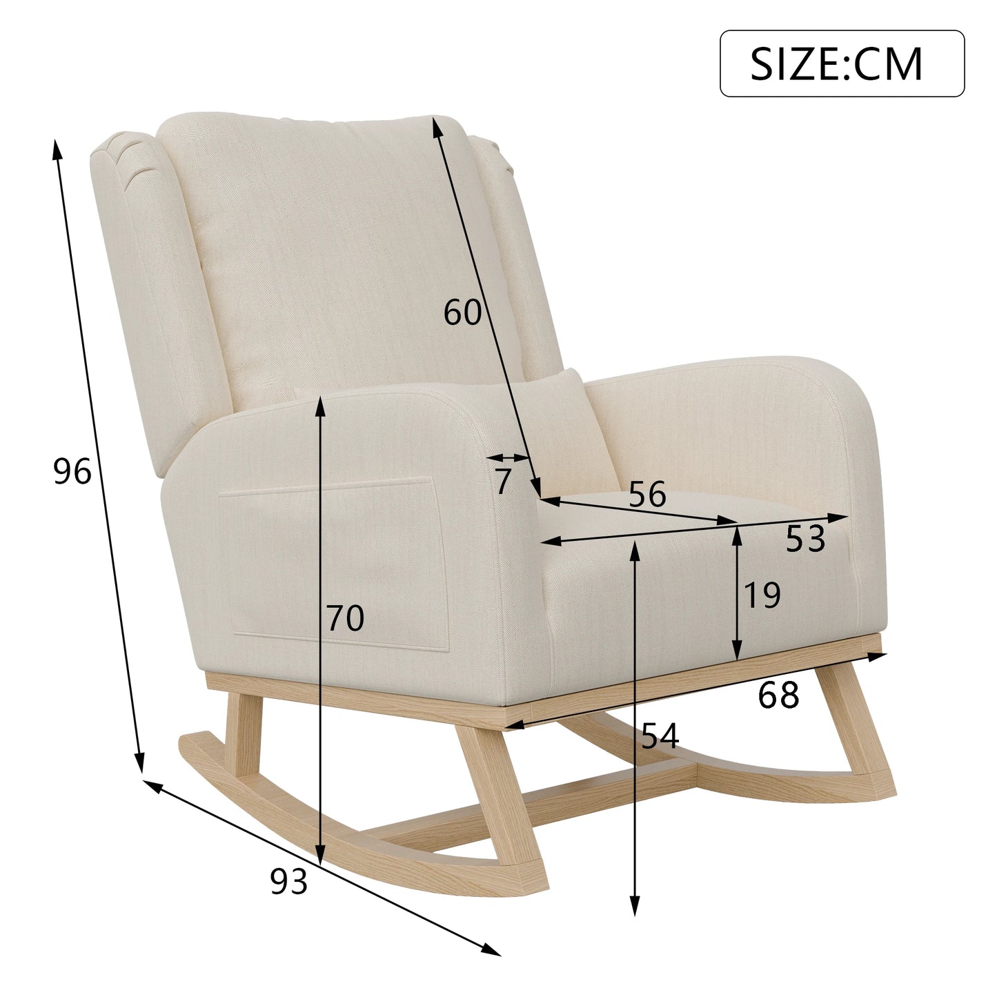 Schommelstoel – Schommelfauteuil – Relaxstoel – Schommelzetel – Fauteuil Teddy Fleece Grijs – Zachte Teddy Fleece Bekleding – Stil Schommelmechanisme - QUORE