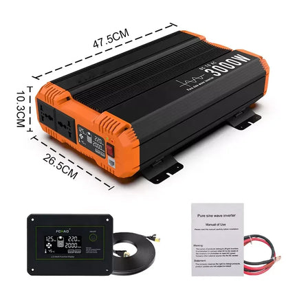 Omvormer – Pure Sinus – Spanningsomvormer – 12V – 3000W - Pure Sine Wave Inverter