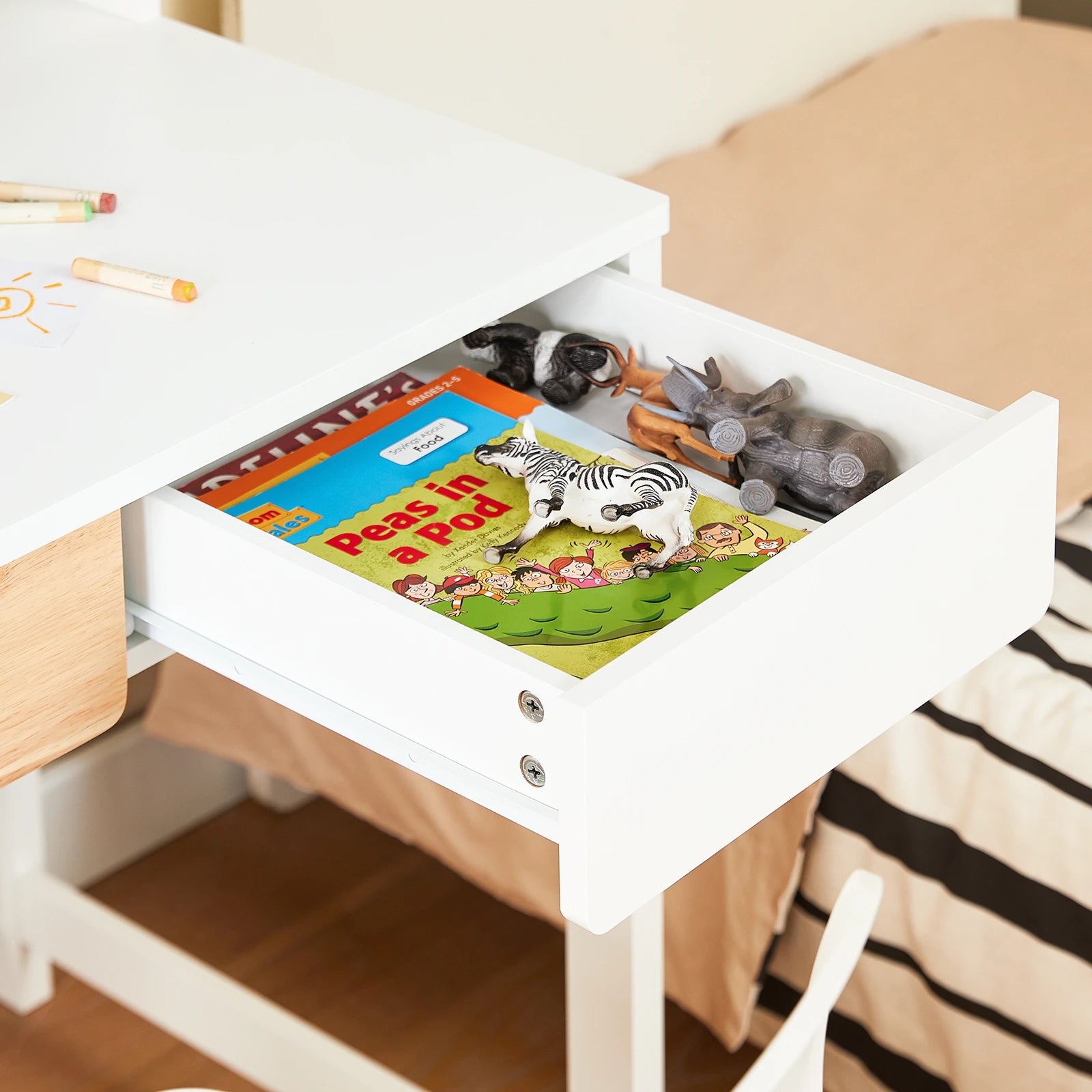 Bureau – Computerbureau – Werktafel – Laptoptafel – Schrijftafel – Wit – Compact 100x40 cm – MDF Blad duurzaam - QUORE