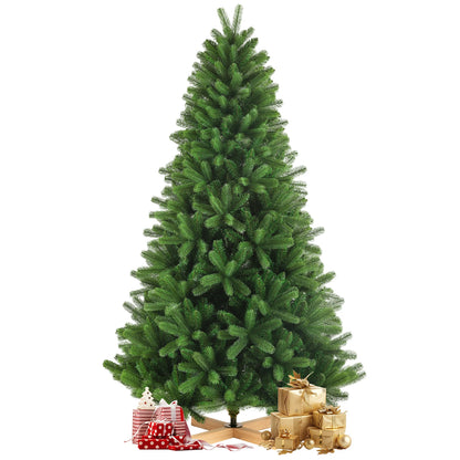 Kunstkerstboom met witte sneeuw – Kunstboom – Nep kerstboom – LED kerstboom – Kerstdecoratie – 235 cm hoog – Warmwitte LED verlichting met 8 standen