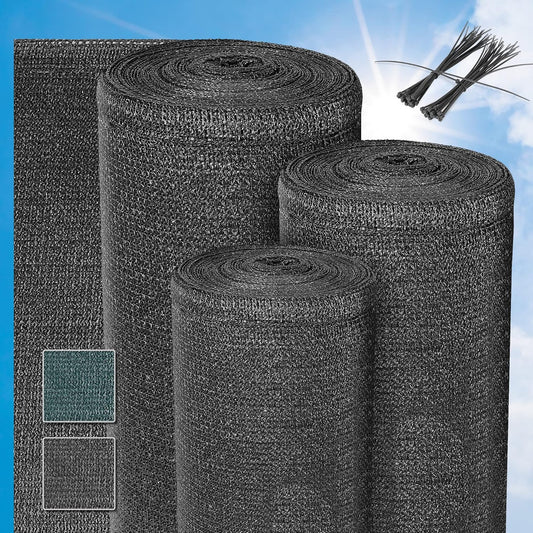 Sol Royal Zichtbreeknet Antraciet SG 80 Balkonscherm Zichtdoek 5000x200cm - Omheining 165 g/m² - Balkondoek Tuinnet zonwerend HDPE - Inclusief Kabelbinders