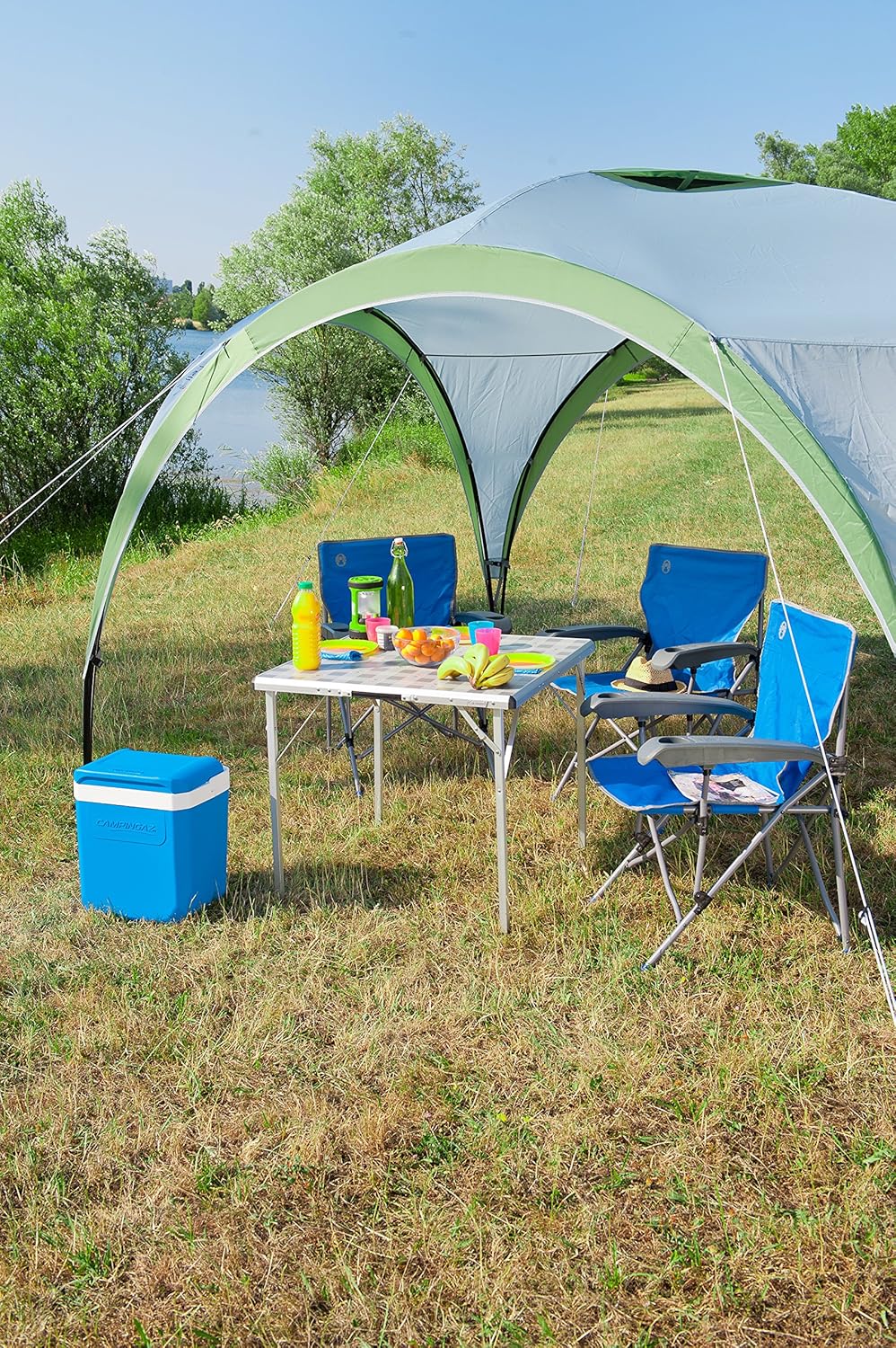 Coleman Event Shelter Pro M, paviljoen voor camping, tuin of festivals, stabiele stalen stangen, constructie van 3 x 3 m, hoge uv-bescherming 50+