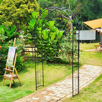 GARDEN Tuinboog, bruiloftsboog, voor binnen en buiten, voor gazon en tuin, voor verschillende klimplanten, tuindecoratie 220 cm x 115 cm x 36 cm