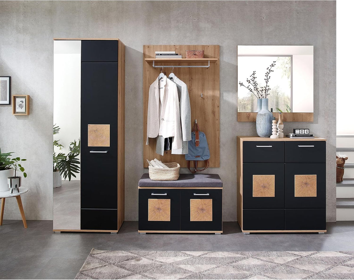 Schoenenbank – Schoenenmeubel – Opbergbank – Zitbank – Schoenopberger – Comfortabel Microvelours Zitkussen – Ruime Opbergruimte met Twee Planken