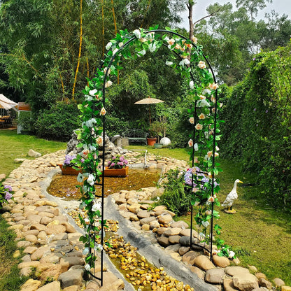 GARDEN Tuinboog, bruiloftsboog, voor binnen en buiten, voor gazon en tuin, voor verschillende klimplanten, tuindecoratie 220 cm x 115 cm x 36 cm