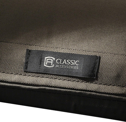 Classic Accessories Ravenna Patio Bank/Settee Kussen Slip Cover & Foam - Duurzaam Buitenkussen, Donker Taupe, 122 cm B x 45 cm D x 7,6 cm dik