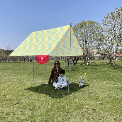 Teepee de Red Suricata strandtent voor 1 tot 2 personen, uv-bescherming UPF50, strandtent met 2 palen van aluminium en dwarsstang, 4 robuuste ankerschroeven