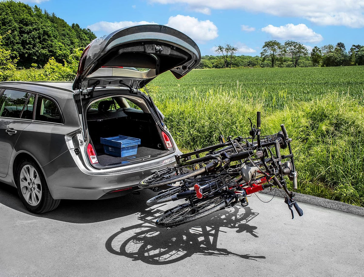 EUFAB 11555 bicycle carrier Amber III, black, approx. 102 x 74 x 72 cm - QUORE