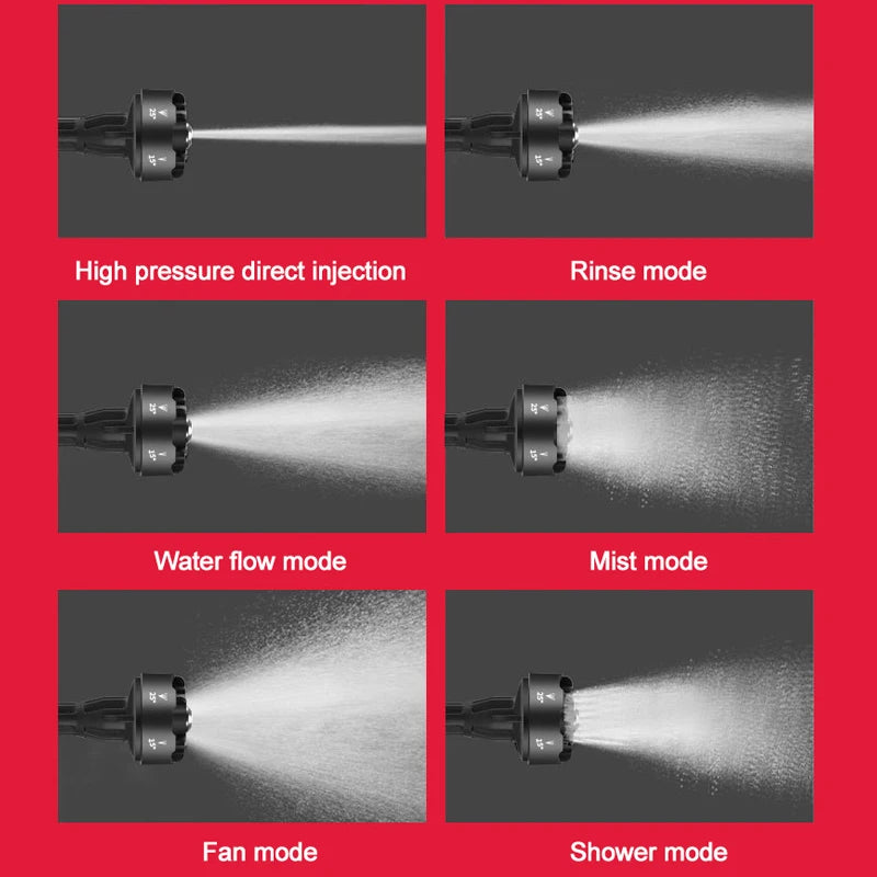 Hogedrukreiniger - Terrasreiniger - Waterpistool - Draadloze - Elektrische - 30000mAh Accu - 200 Bar -  6-in-1 Spuitpistool - Pressure Washer - en Verstelbare Nozzle - Autowasser en Tuinreiniger – Inclusief 1x Accu
