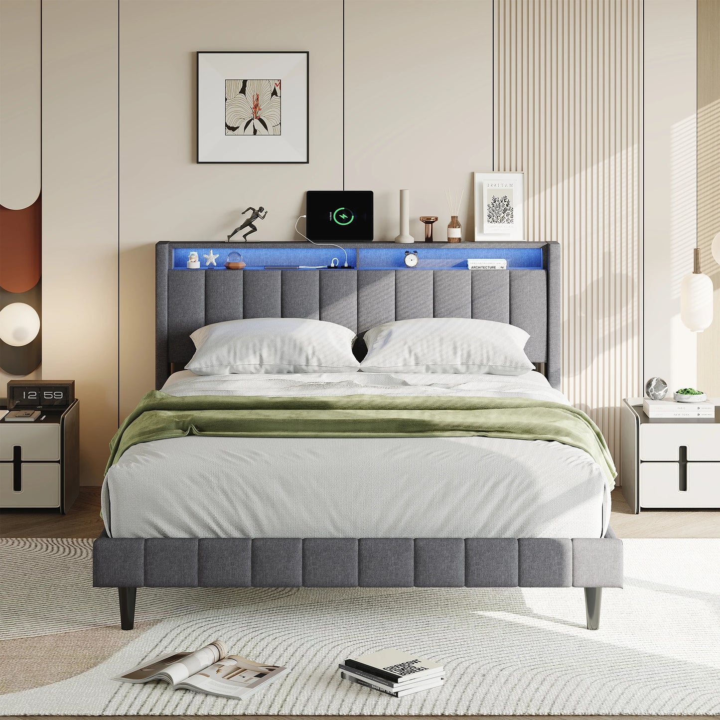 Kaptafel – Make-up Tafel – Cosmetica Tafel – Dressing Table – Schoonheidstafel – Wit – Verstelbare LED Verlichting – Glazen Tafelblad met Laden