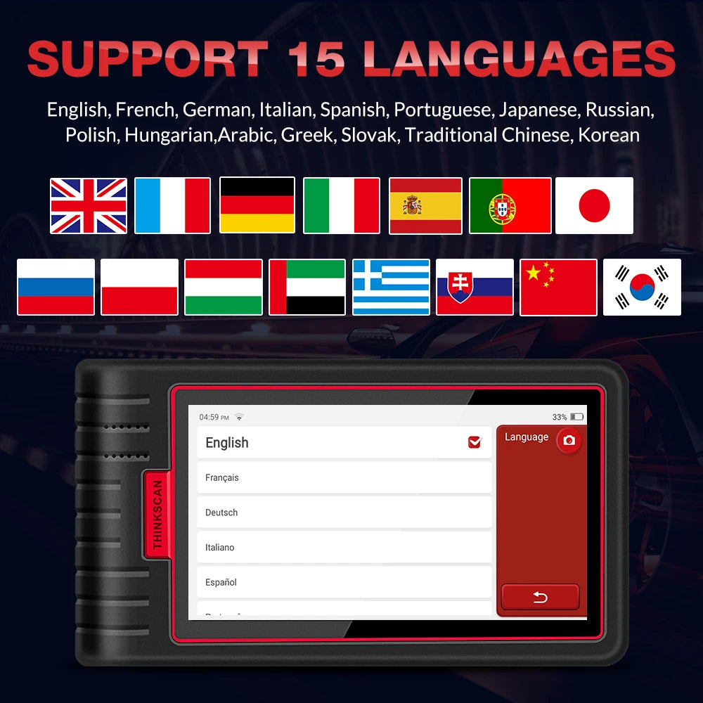 Autodiagnose Apparaat – OBD2 Scanner – Foutcode Lezer – Uitleesapparaat – Autodiagnosesysteem – 28 Resetfuncties – 32GB ROM & Gratis Levenslange Updates