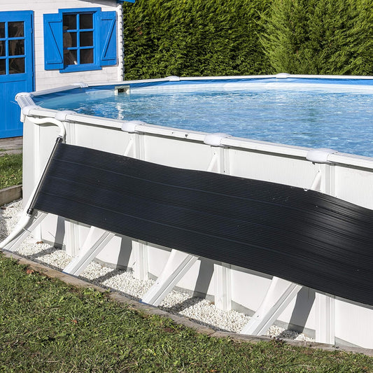 Gre AR2069 Manufacturas Zwembadverwarmer op zonne-energie met minimaal aanbevolen pompvermogen 1/3 HP, zwart, 600 x 60 x 0,6 cm