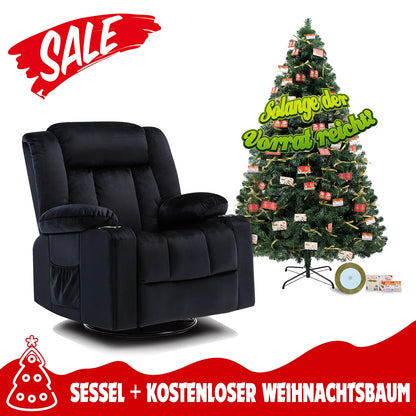 Relaxfauteuil Set – Relaxstoel – TV-fauteuil – Verstelbare Stoel – Kunstkerstboom – Ergonomisch Design – Brandveilige Kunstkerstboom