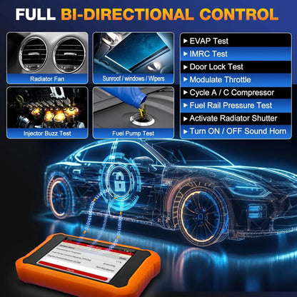 OBD2 Diagnose Scanner – Auto Scanner – Foutcode Lezer – Diagnosetool – Scanapparaat – Bi-directionele Besturing – AUTOVIN Herkenning
