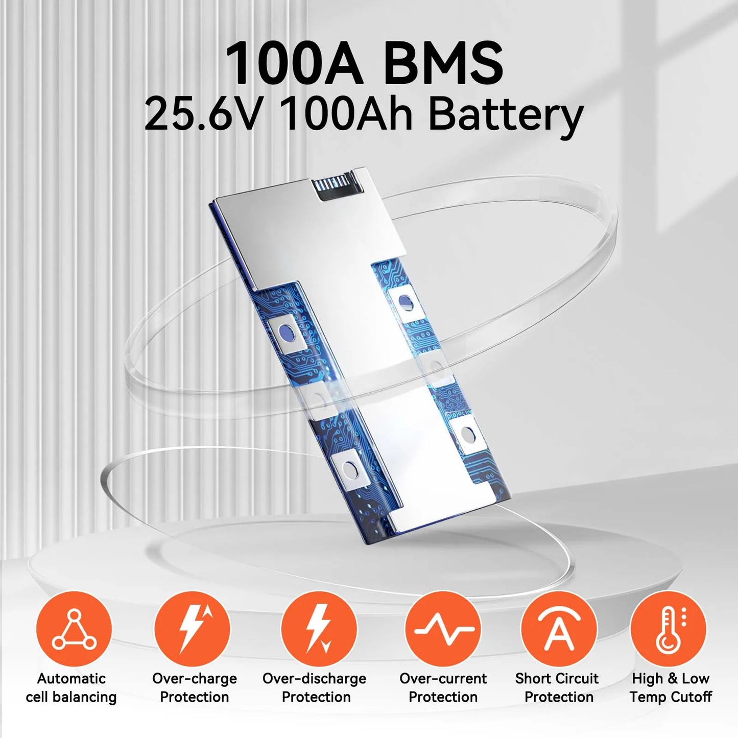 24V 100Ah LiFePO4 Accu – Lithium Batterij – Caravan Accu – Camper Accu – Zonne-energie Accu – Hoog Capaciteit – 15.000 Cycli Levensduur