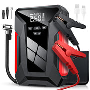 Jumpstarter - Jumpstarter voor Auto - 28000mAh - Auto Startapparaat - Jumpstarter met Powerbank & 150PSI Bandenvuller - Multifunctionele Jumpstarter - Zwart