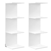 Freestanding Bookcase - Storage Cabinet - Storage Rack - High Shelf Cabinet - Standing Cabinet - 7 Levels - Flexible Layout - Durable &amp; Sturdy - 30x189.5x28cm - White