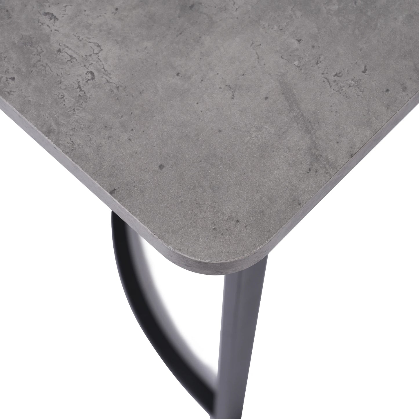 Eettafel – Tafel – Werktafel – Hobbytafel – Rechthoekige Tafel – Marmerpatroon – Verstelbare Poot - Grijs