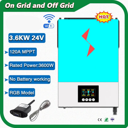 Solar Omvormer – Zonne-energie Omvormer – Off-Grid Omvormer – Netgekoppelde Omvormer – Hybride Omvormer – 3600 Watt Output – 97% Efficiëntie
