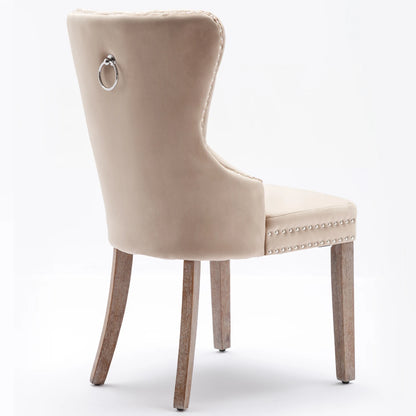 Eetkamerstoelen – Stoelen – Vintage Stoelen – Retro Stoelen – Woonkamerstoelen – Set van 6 – Velvet Bekleding – Verstelbare Houten Pooten