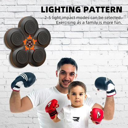 New Intelligent Music Boxing Trainer Electronic Response Boxing Machine Wall Hanging Sandbag Bluetooth-Compatible for Kids Adult